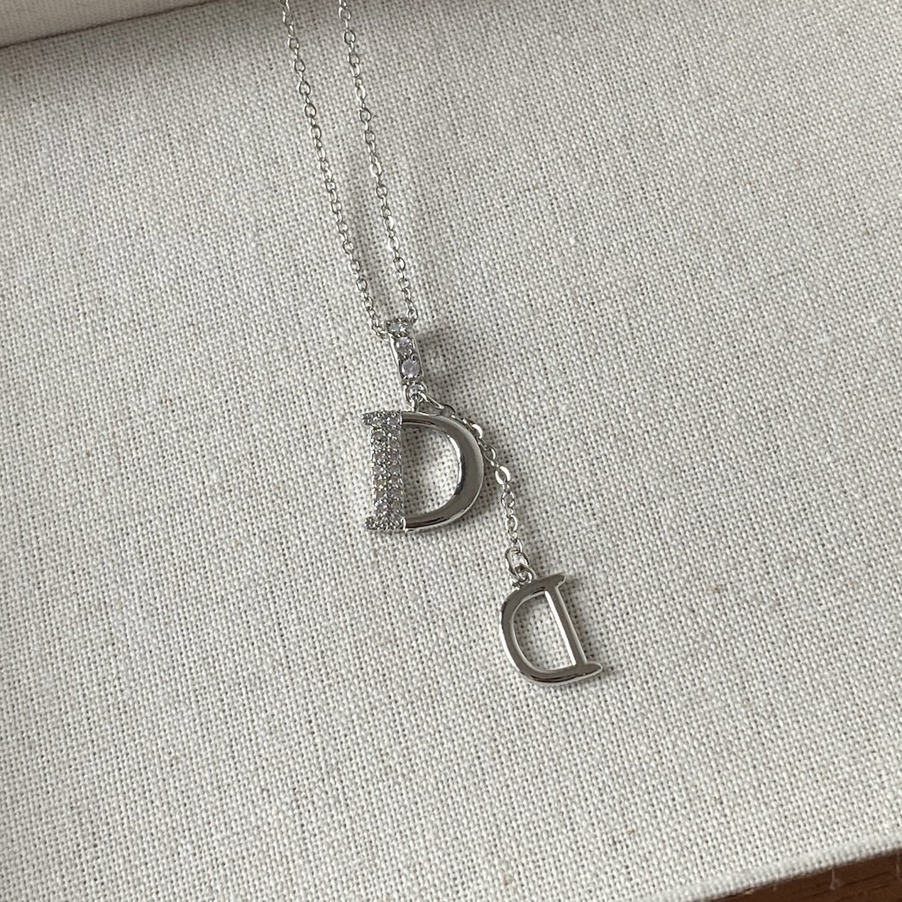 AURENA® DOUBLE D PAVÉ NECKLACE - Image 3