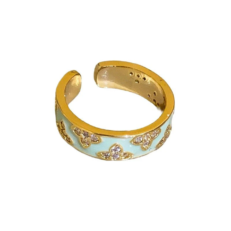AURENA® ENAMEL BUTTERFLY ADJUSTABLE RING - Image 5