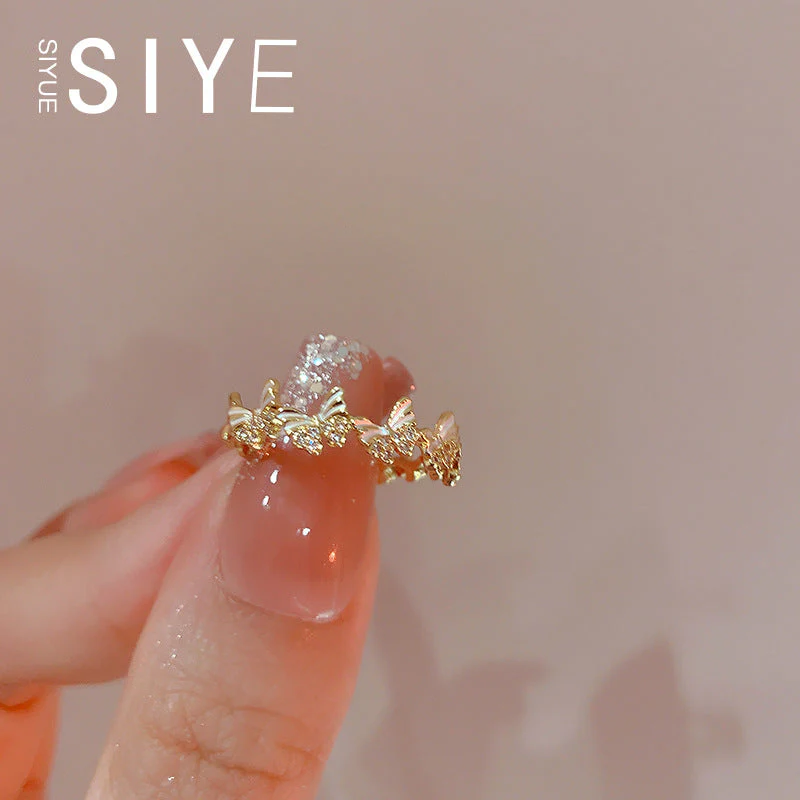 AURENA® ENAMEL BUTTERFLY ADJUSTABLE RING - Image 7