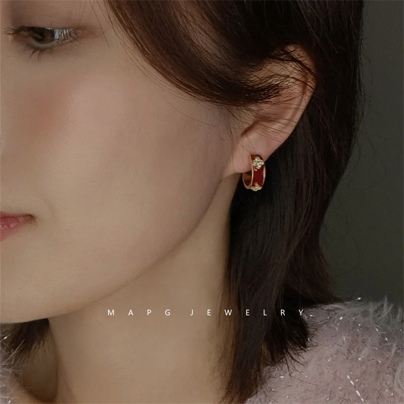 AURENA® ENAMEL CLOVER SIGNATURE EARRINGS - Image 3