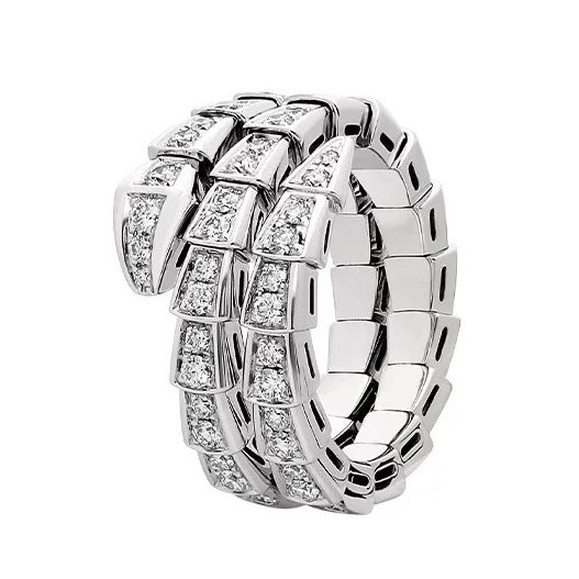 AURENA® FULL PAVÉ SNAKEBONE RING - Image 2
