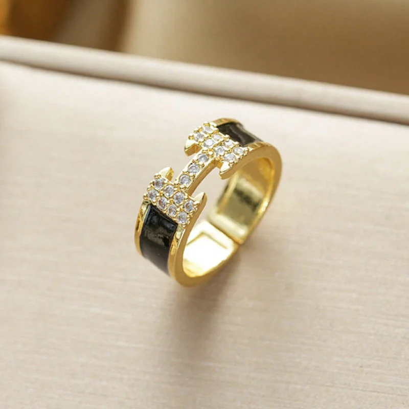 AURENA® H PAVÉ ENAMEL RING - Image 2
