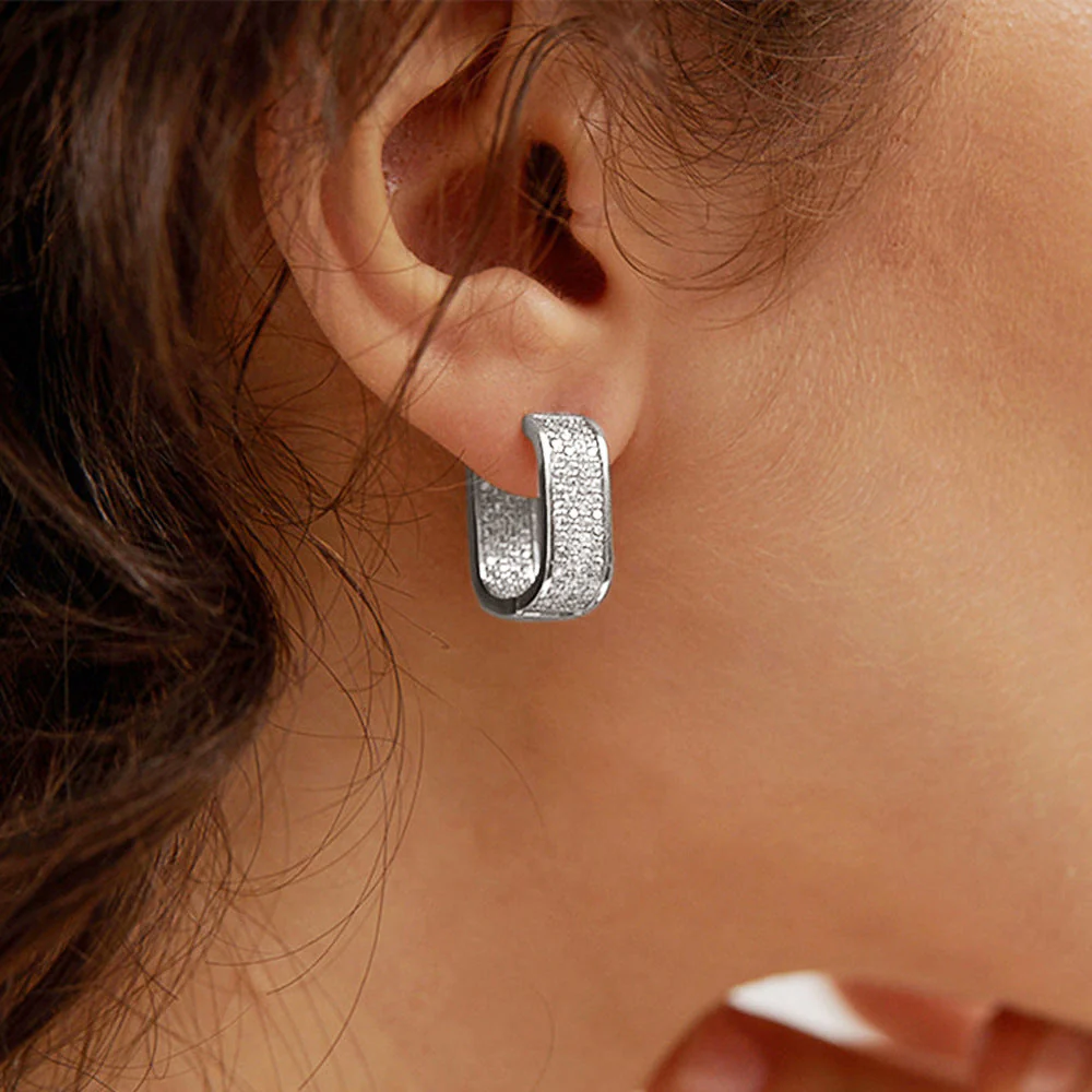 AURENA® PAVÉ HOOP EAR CUFF - Image 5