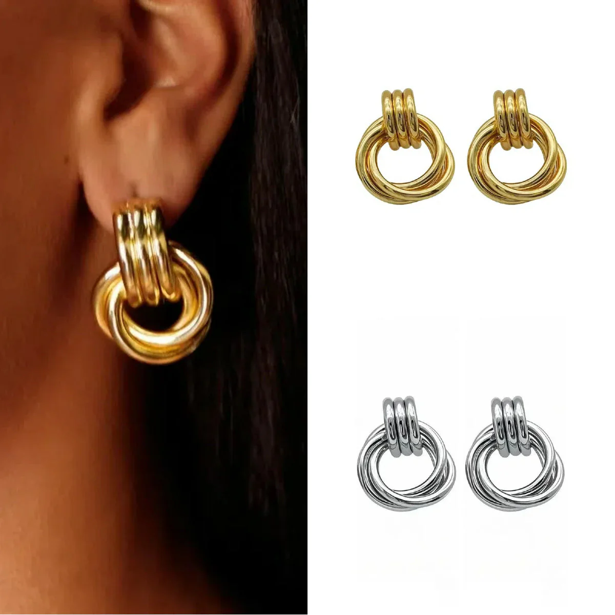 AURENA® SCULPTED HOOP EARRINGS