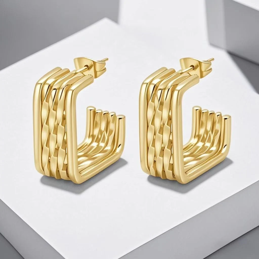 AURENA® SCULPTED HOOP EARRINGS - Image 7