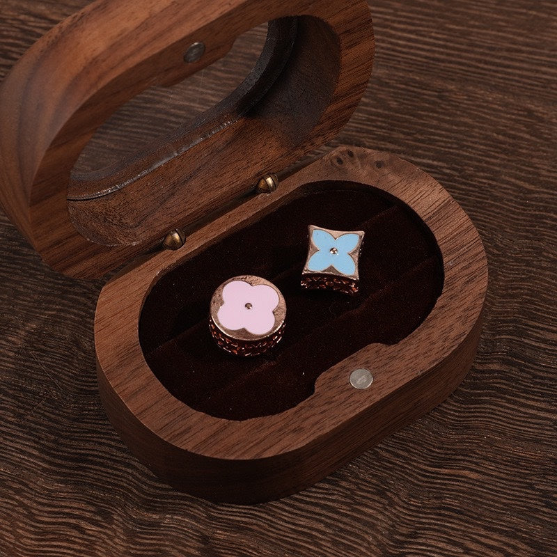 Chic AB-Style Monogram Rose Gold Earrings - Image 2
