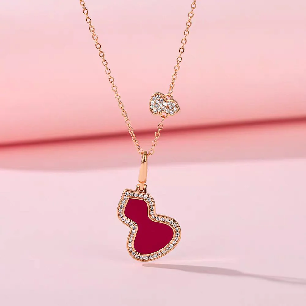 Chic Double-Gourd Lucky Pendant Choker - Image 3