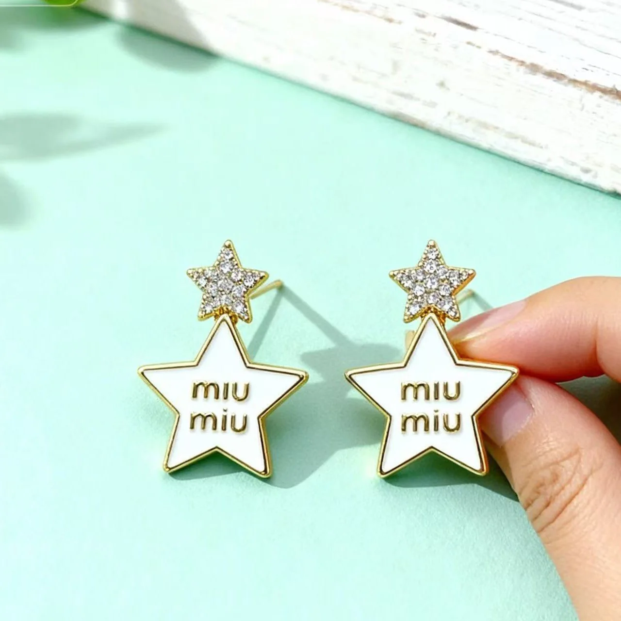 Chic Retro Star Letter Earrings - Image 4