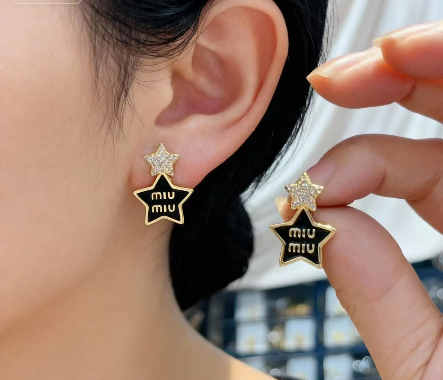 Chic Retro Star Letter Earrings - Image 7