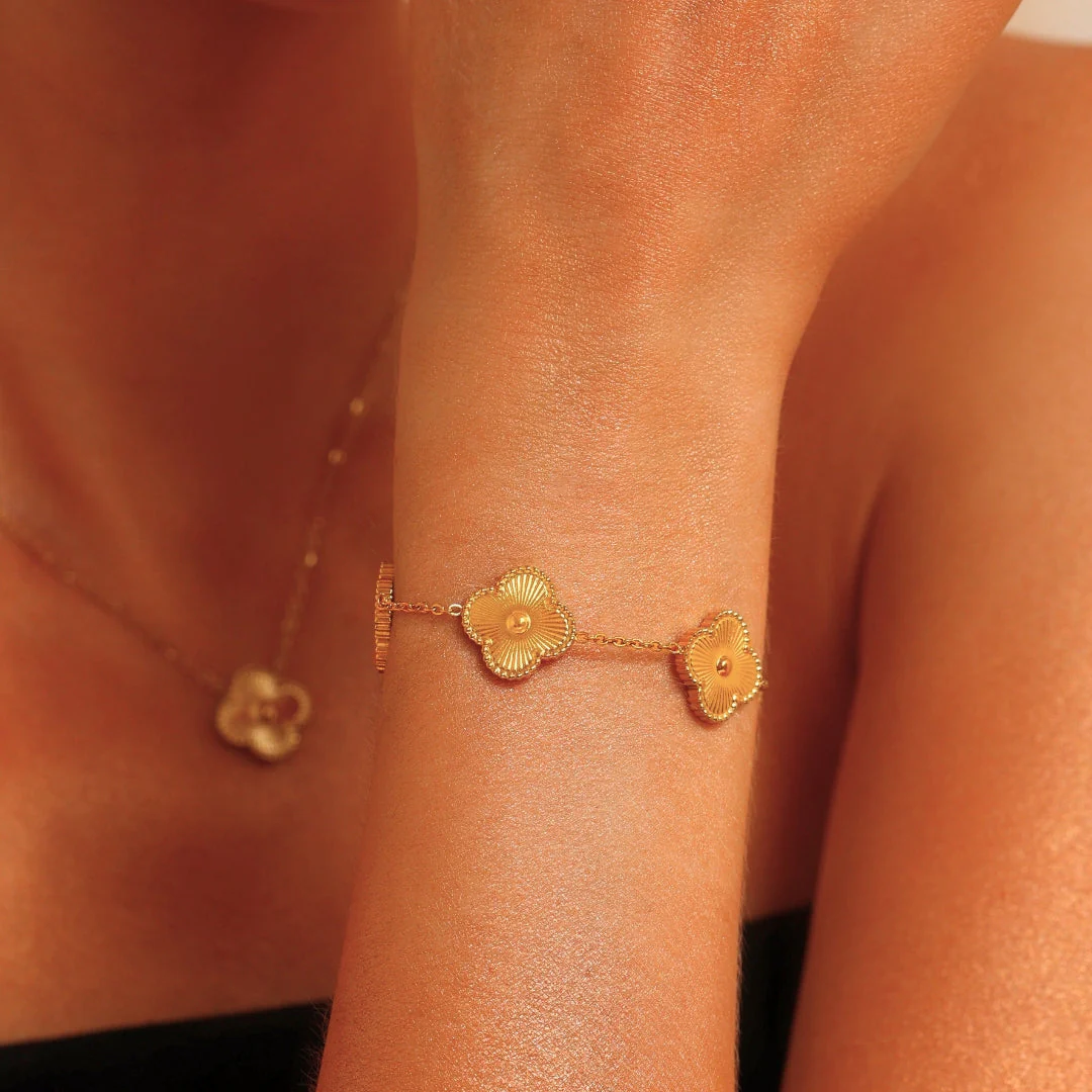 CLOVER DELUXE BRACELET | GOLD - Image 4