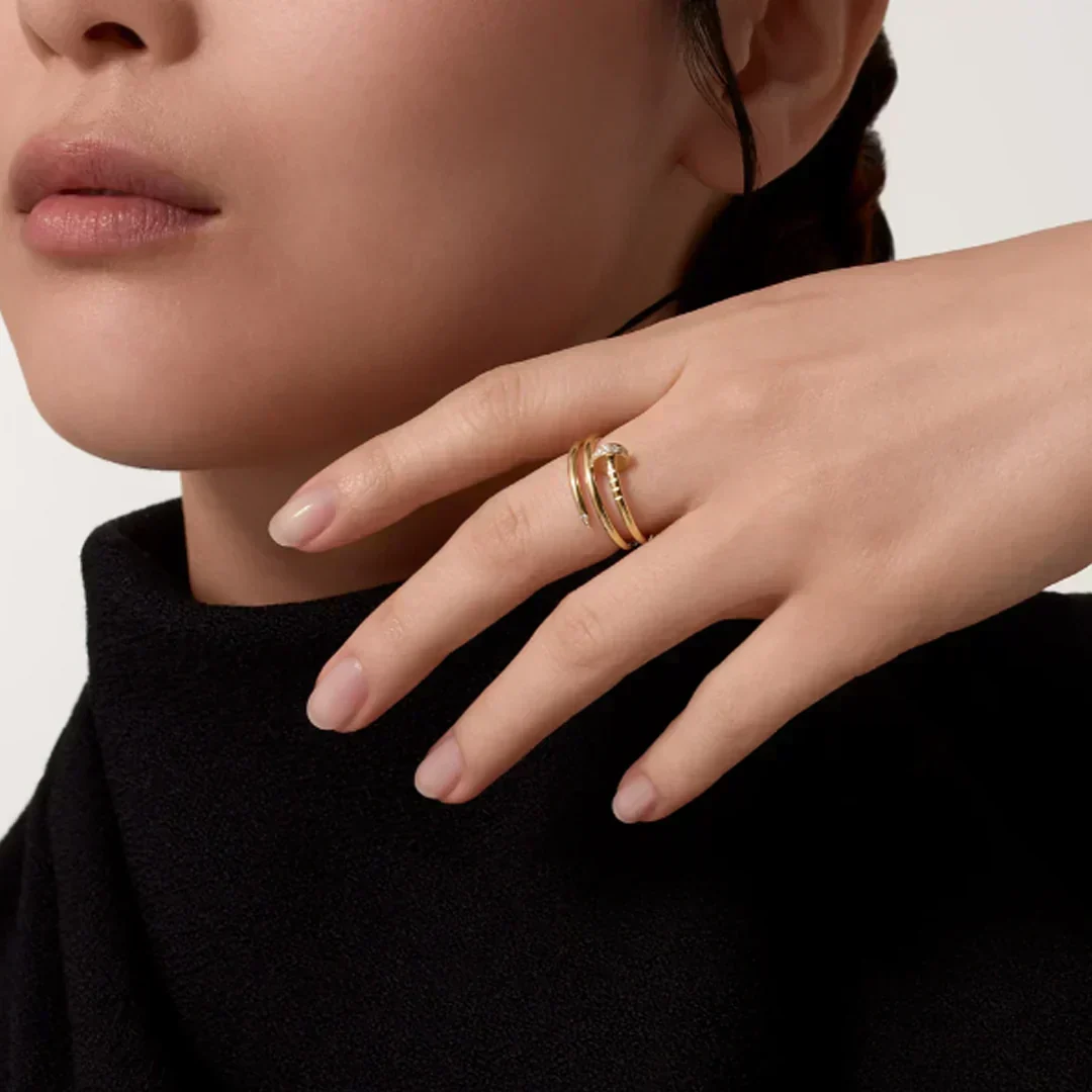 DOUBLE NAIL RING | GOLD - Image 2