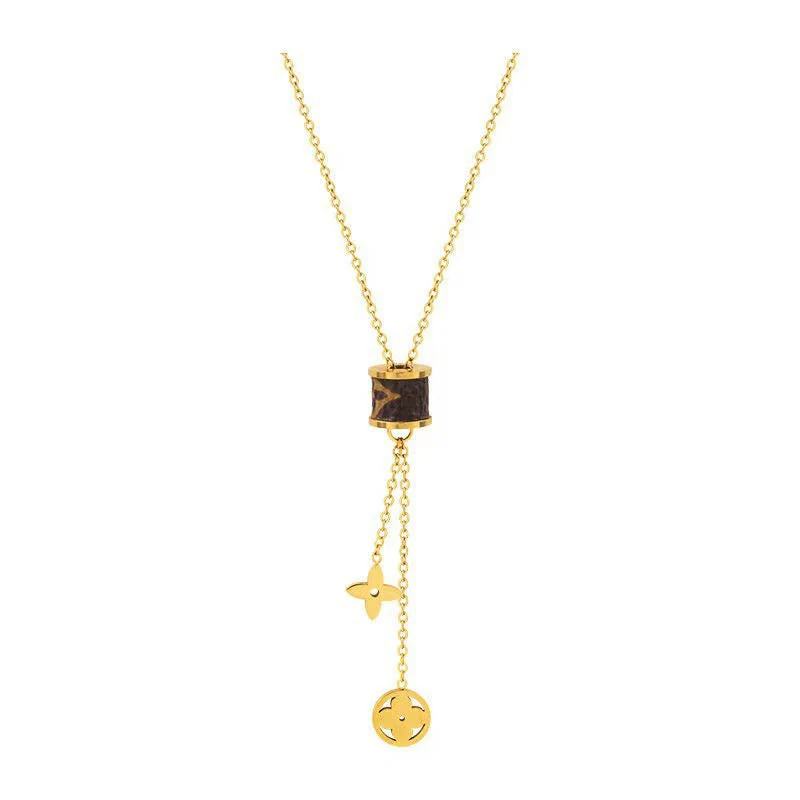 ELYSIAN CLOVER LEATHER NECKLACE - Image 4