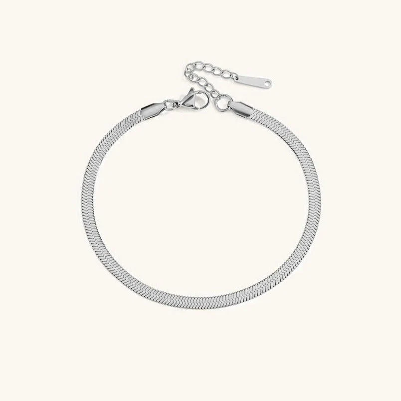 GIA GOLD HERRINGBONE ANKLET - Image 6