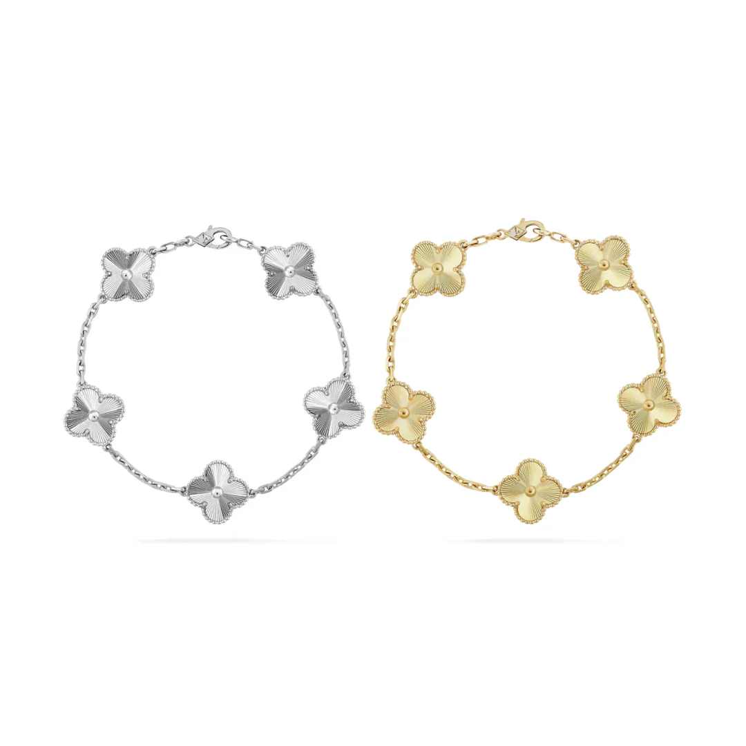 CLOVER BRACELET SET | GOLD SILVER