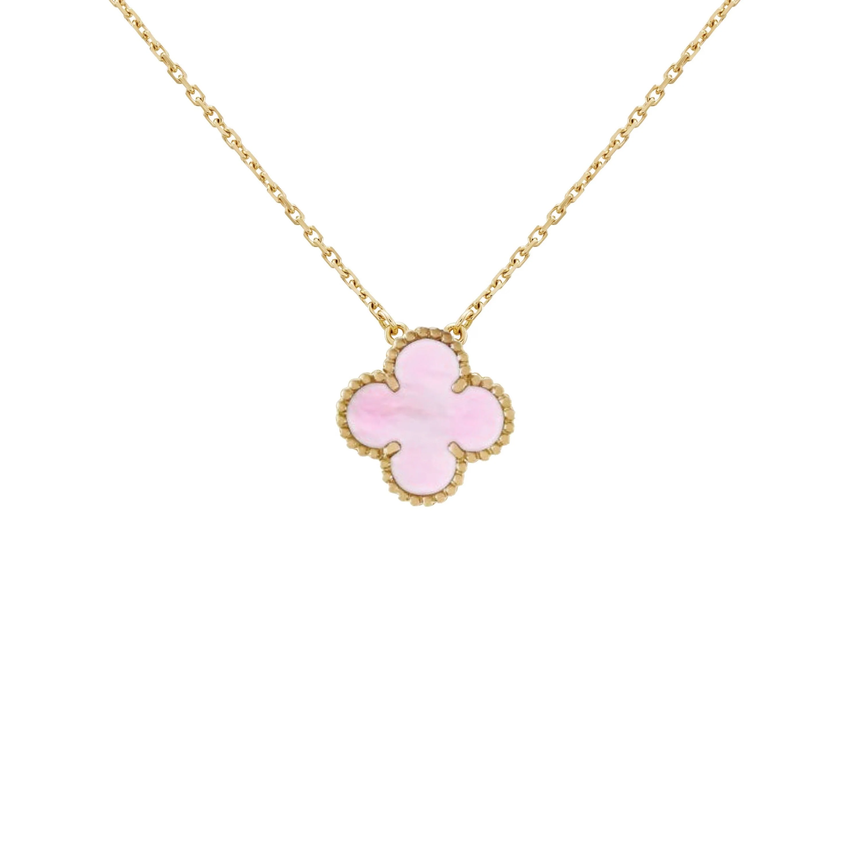AURENA® CLOVER NECKLACE | PINK GOLD