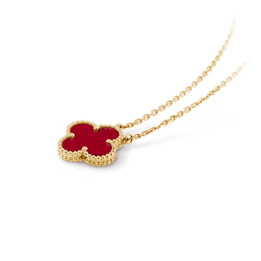 CLOVER NECKLACE | RED GOLD - Image 4