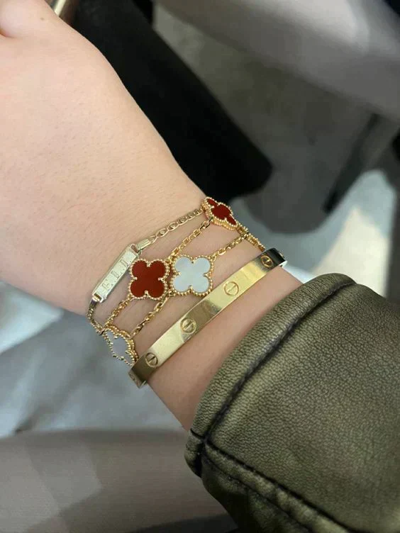 GOLD RED | STACKABLE BRACELET SET - Image 2