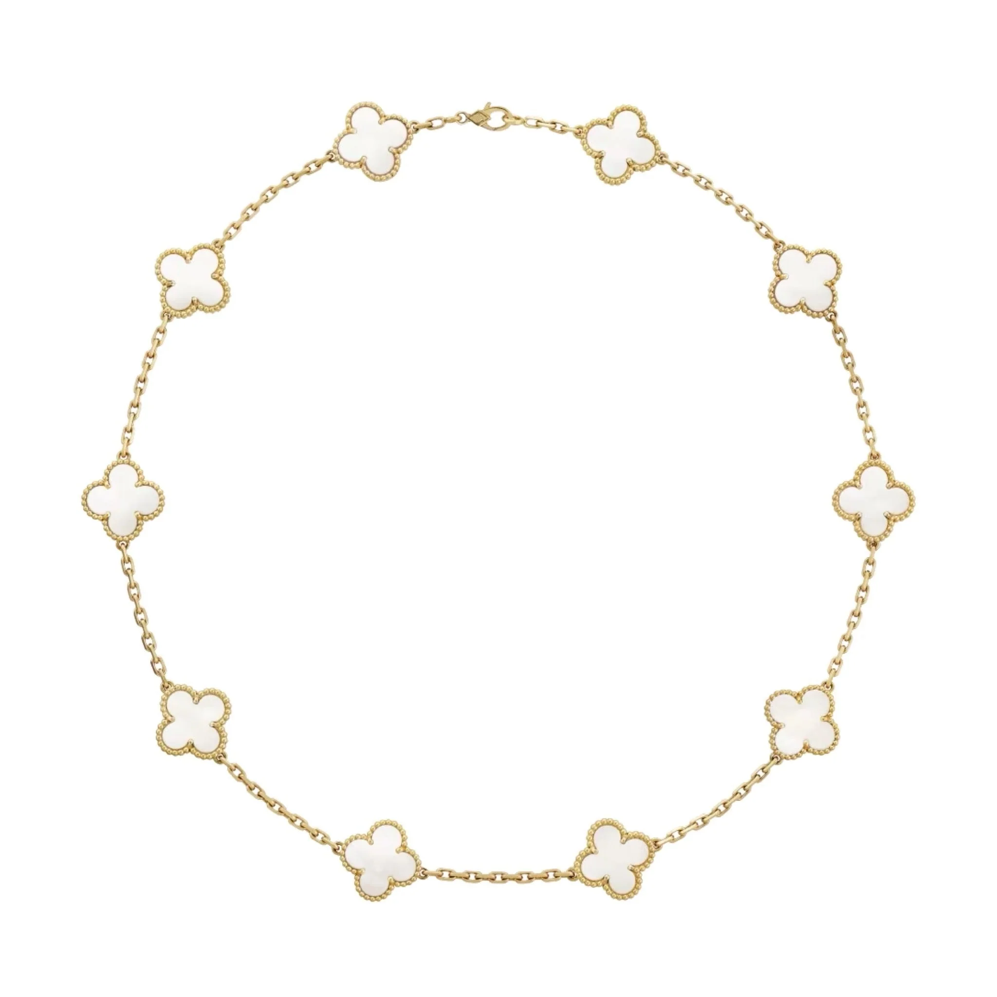 CLOVER NECKLACE 10 | WHITE GOLD