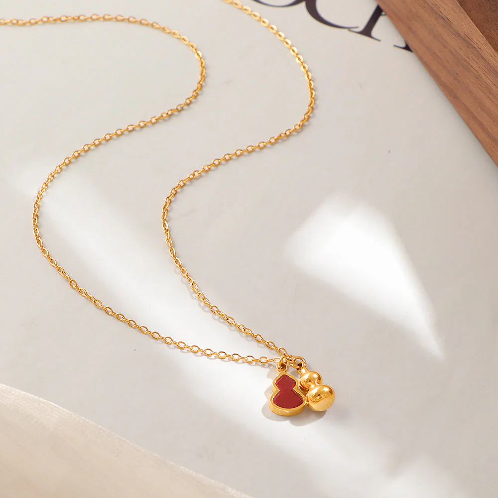 Lucky Wu Lou Pendant Clavicle Chain - Image 4
