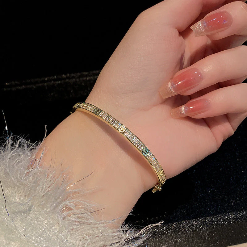 Luxury Micro-Pavé Cubic Zirconia Bracelet - Image 3