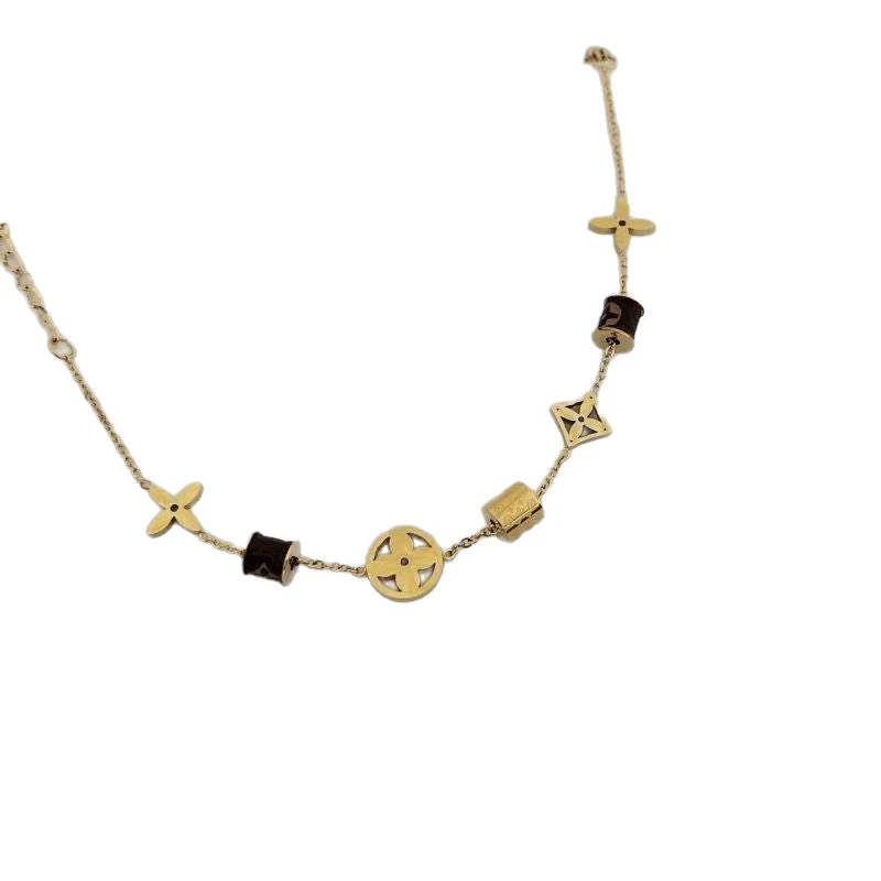 Monogram Cylinder Four-Leaf Clover Necklace - Image 5