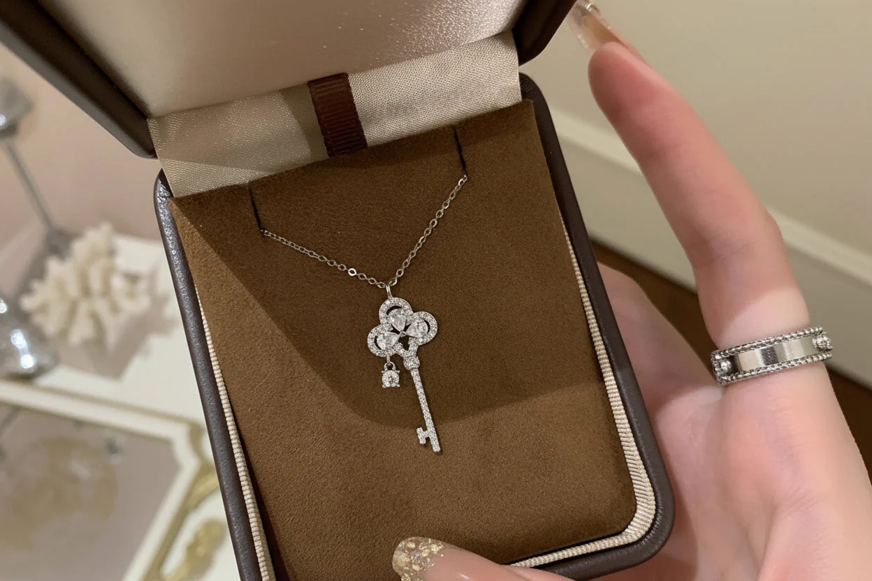 Royal Crown Key Pendant Necklace