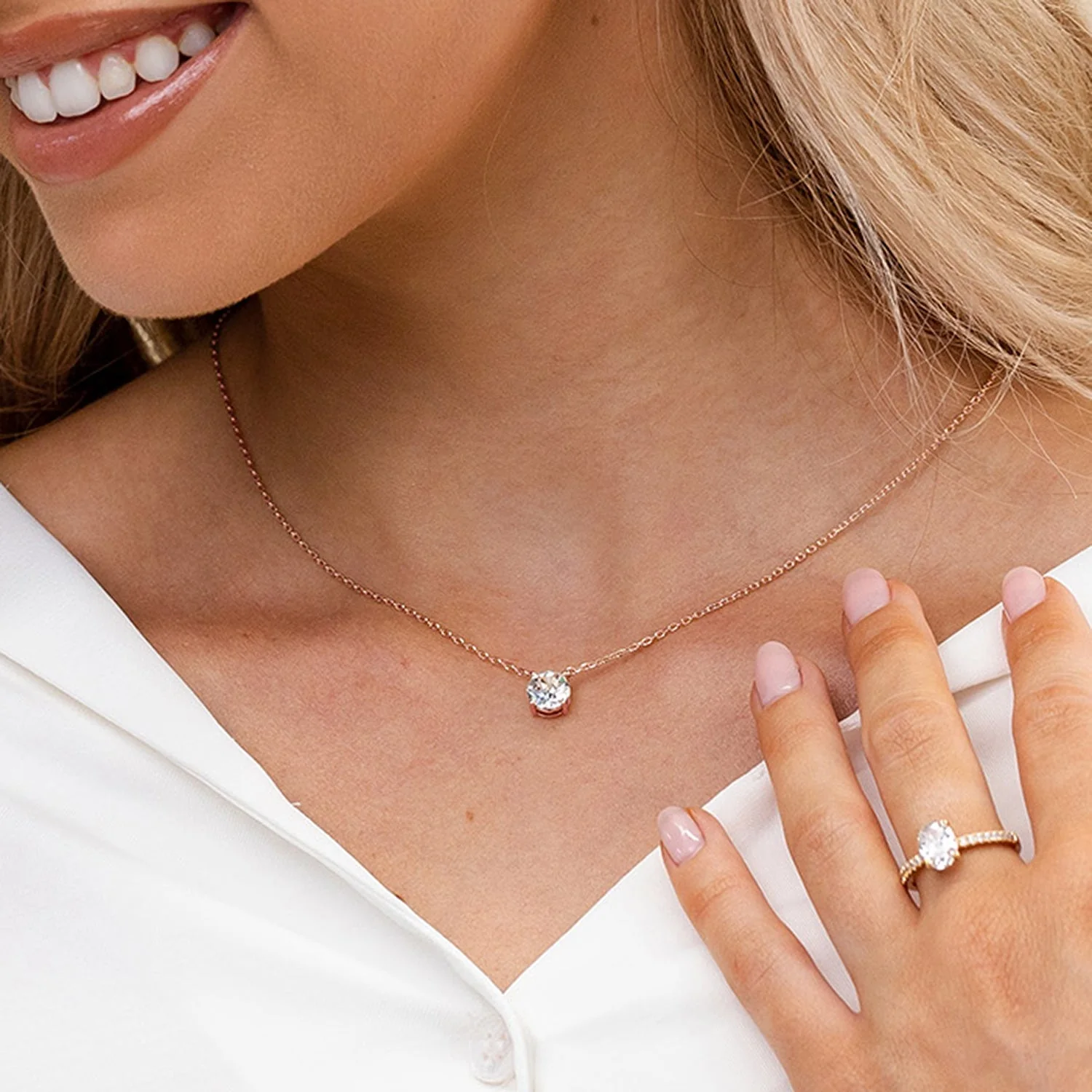 SOLITAIRE NECKLACE | SILVER - Image 2