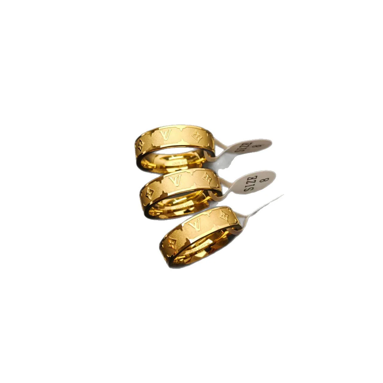 Tarnish-Free Monogram Titanium Ring - Image 5