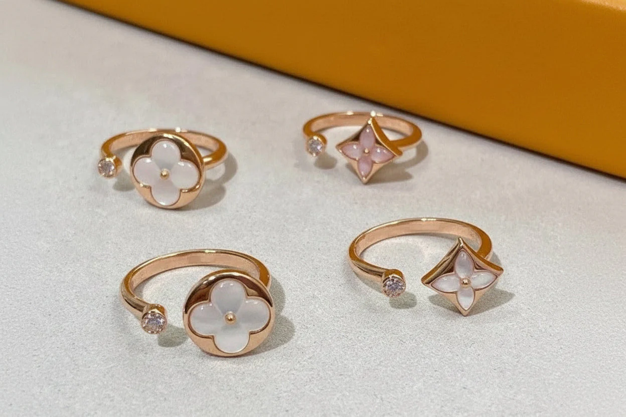 Vintage Sharp Flower Shell Ring