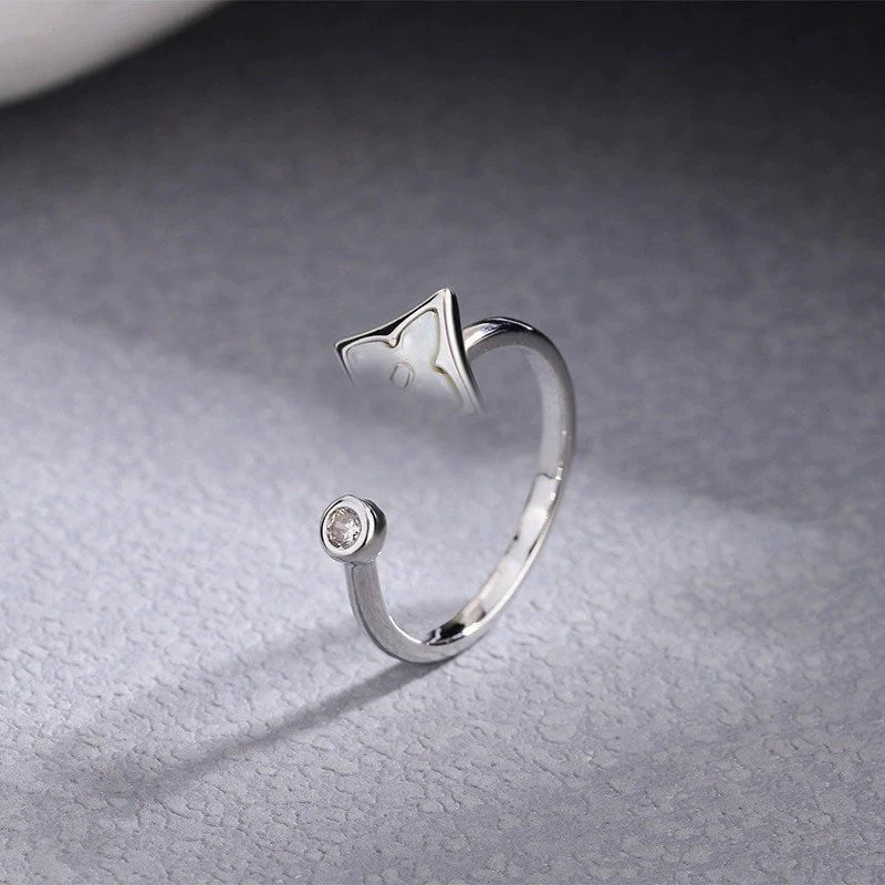 Vintage Sharp Flower Shell Ring - Image 6